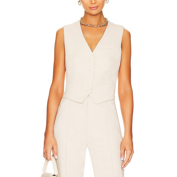 Veronica Beard 'Bennett' White Vest Size 6 - Picture 1 of 5